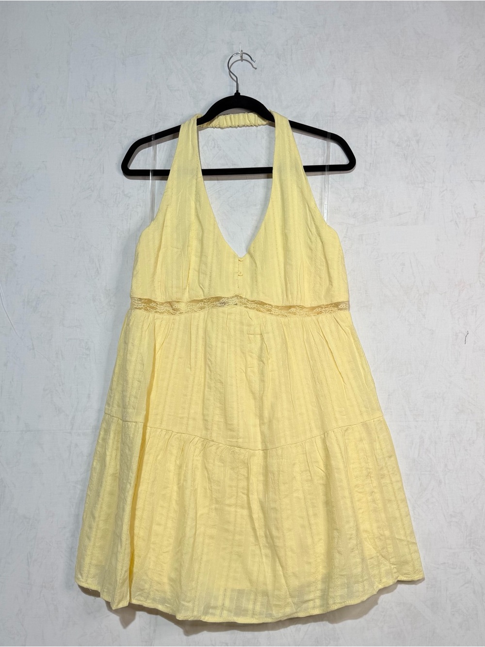 No Boundaries Yellow Halter Romper XL (16/18), NEW WITH TAG
